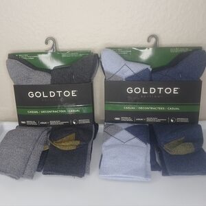 GOLD TOE Edition Men's Casual Crew Socks, 6 Pack Shoe Size 6-12.5